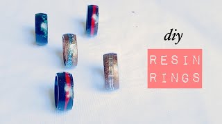 How to make finger rings/ two unique  style resin rings/diy rings/resin jewelry/unisex finger rings