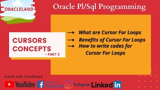 Oracle PL/SQL Tutorial For Beginners | Cursors in Oracle - Part 3 | Cursor For Loop with example.