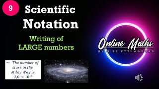 Grade 9 Scientific Notation Lesson2 Writing Large Numbers in Scientific Notation