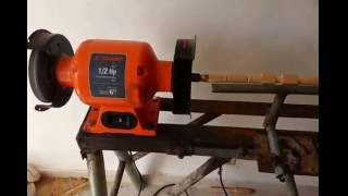 ((5))   EASY LATHE GRINDER /Homemade Lathe machine