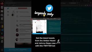 Learn to make #twitter bots and get the latest tweets from #amberheard vs #johnnydepp