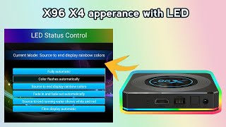 X96 X4 Amlogic S905X4 Android TV Box apperance with LED