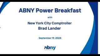 ABNY Power Breakfast with NYC Comptroller Brad Lander