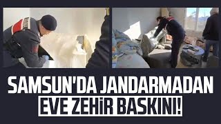 Samsun'da jandarmadan eve zehir baskını!