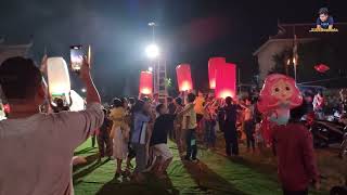 Flying the sky lamp at Bhudda Pagoda on traditional events | បង្ហោះគោមថ្ងៃបុណ្យមាឃបូជា