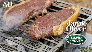 Grilling a Steak with my Incredible Kitchen Car | Jamie Oliver \u0026 Land Rover Part 2 | AD