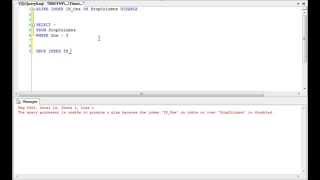 TSQL: How To Disable/Enable An Index