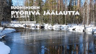 Suonenjoen pyöreän jäälautta syntyi helmikuussa uudelleen