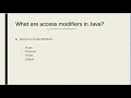 Access Modifiers Java