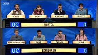 University Challenge, Bristol v Edinburgh 2017/18, Series 47 Episode 33. 26 Mar