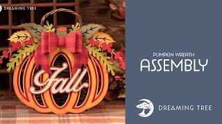 SVG File - Pumpkin Wreath - Assembly Tutorial (For Cricut, Silhouette, and ScanNCut)
