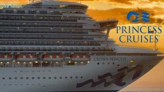 ☀️GOLDEN HOUR sail away! 🛳CROWN PRINCESS departs port of TAURANGA🇳🇿 4K (horns) 18.2.25