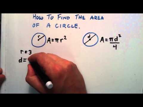 How to Find the Area of a Circle, Given a Radius or a Diameter How to Find the Area of a Circle, Given a Radius or a Diameter