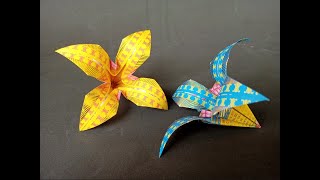 [Four Petals/Lily flower 2] Handmade Origami | GS Craft 33 Making Lily flower Complete Collection