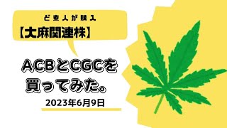 【計11株追加】ど素人が【大麻関連株】を買ってみた結果。2023年6月9日編