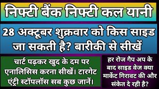 हर रोज़ गैपअप के बाद साइडवेज क्या ये गिरावट के संकेत है? Nifty \u0026 Bank Nifty Prediction for Friday