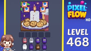 Pixel Flow Level 468 Solution Walkthrough