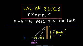 ❖ The Law of Sines : A Word Problem to Find Height ❖