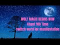 Chant -WOLF MAGIC BEGINS NOW-108 Times-Switch word for quick Manifestation-Make your wish come True