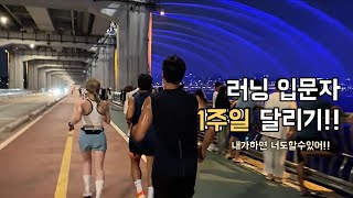 [허연댕vlog] 러닝 입문자 일주일 달리기!! | 5km~6km 러닝후기 | 몸도 마음도 건강하게~ | 러닝초보 일상