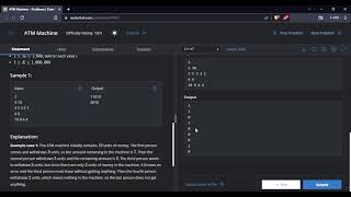 ATM Machine | Solution | CodeChef