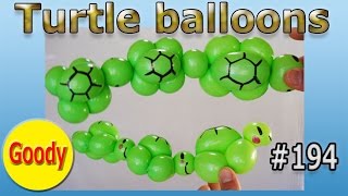 【Balloon Art】 亀 カメの親子 🌊 Turtle Balloon Tutorial 🐢🐢🐢 Family Turtle 🐢 カメの作り方【かねさんのバルーンアート】