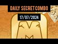 Memefi secre combo 17 July| Memefi secret code | Level 4 | Level 5