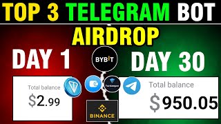 Top 3 Crypto Mining BOT In 2024 #telegrambot  Best Telegram Tap-To-Mine Bot | Best TAP 2 EARN MONEY