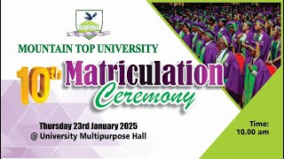 MTU 10th MATRICULATION 23rd January 2025