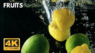 4K HDR Fruits, Strong Colours and Closeups - Calm and Relaxing Piano Music