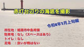 姫路市　中島埠頭の海底を撮影！　魚は撮れませんでした・・・・令和4年1月上旬