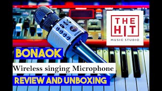 BONAOK Wireless Bluetooth Karaoke Microphone,3-in-1 Unboxing and Review