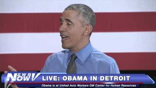 LIVE: Obama Speaks at United Auto Workers GM Center in Detroit