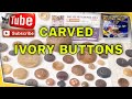 Antique Button Collection Ivory Tagua Nut Vegetable Save the Elephant @TheVelvetLoungeLife