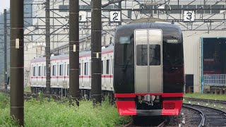 名鉄2200系 2206F 出場試運転後の入換作業,ドア開閉試験 in舞木検査場 (警笛,乗降促進メロディ付き)