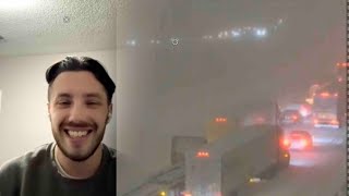 'It's a hopeless feeling': Lake effect snowstorm leaves traffic at a standstill on I-90