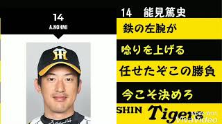 阪神タイガース応援歌 14 能見選手