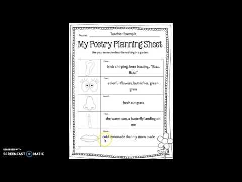 What are sensory words in a poem?