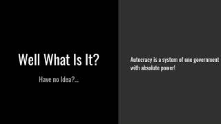 What Is Autocracy?