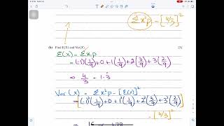 TKMaths A Level Maths S1 Probability Distribution J21/52/Q4