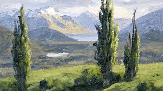 I Painted TREES That Made MOUNTAINS Disappear Into the Distance