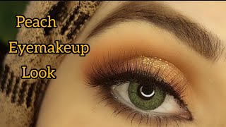 Peach eye makeup tutorial || Soft Eye makeup look@Aqsa Tutorials