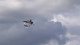 Thunder Over Michigan 2016 - Heritage Flight - F-22A Raptor & P-51 Mustang