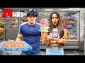 ONLY Eating FROZEN FOOD FOR 24 Hours 🥶🍕 සිංහල vlog | Yash and Hass