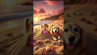 💣 ⭐ Evolution Of Dog 🐶 playing on the beach 🌊☀ || Full Color ✅ #shorts  #evolution #doglover #dog