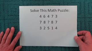 Solve This Math Puzzle, If You Can (A Step by Step Full Solution is Included)