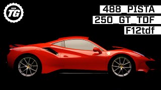 FERRARI SHOWDOWN: 488 Pista, 250 GT TDF, F12tdf, FXX-K | Top Gear