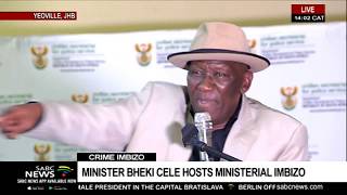 Minister Bheki Cele hosts the ministerial crime imbizo in Yeoville