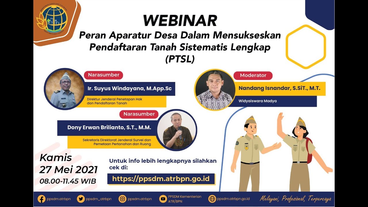 Webinar Peran Aparatur Desa Dalam Mensukseskan Pendaftaran Tanah ...