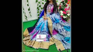 chanderi jute shibori saree for sale price 999+Shipping/latest jute sarees/shibori saree